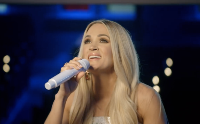 Carrie Underwood performs Easter morning livestream from the Ryman Auditorium in Nashville, Tennessee, on April 4, 2021.
