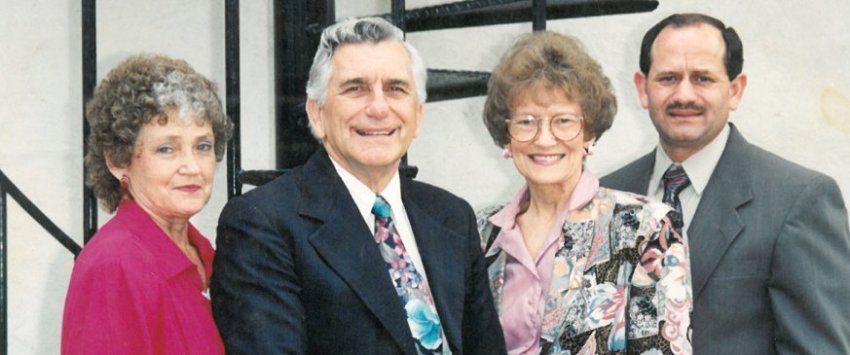 Robert Bland (second from left)