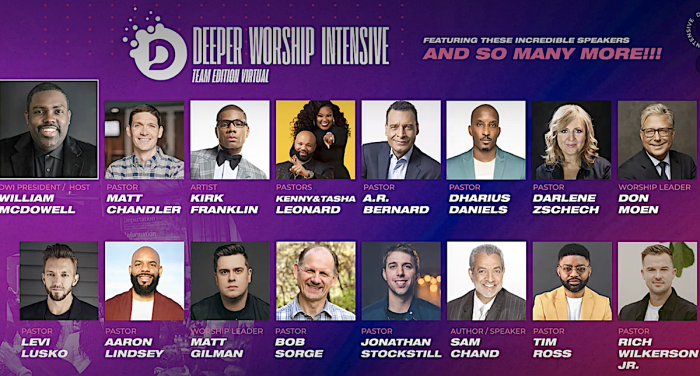 Deeper Worship Intensive 'Team edition' flyer, 2021