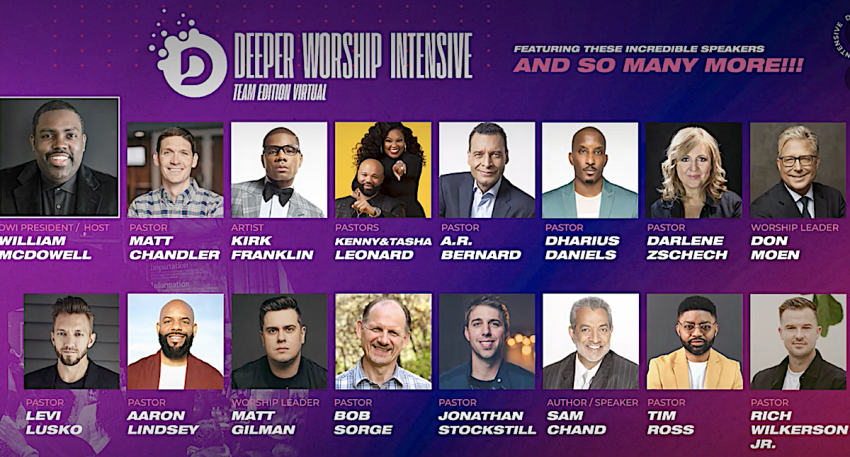 Deeper Worship Intensive "Team edition" flyer, 2021
