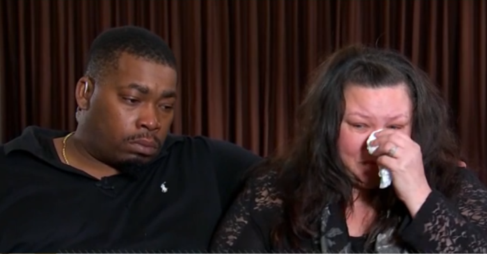Daunte Wright's grieving parents, Aubrey and Katie Wright, in an appearance on ABC News.