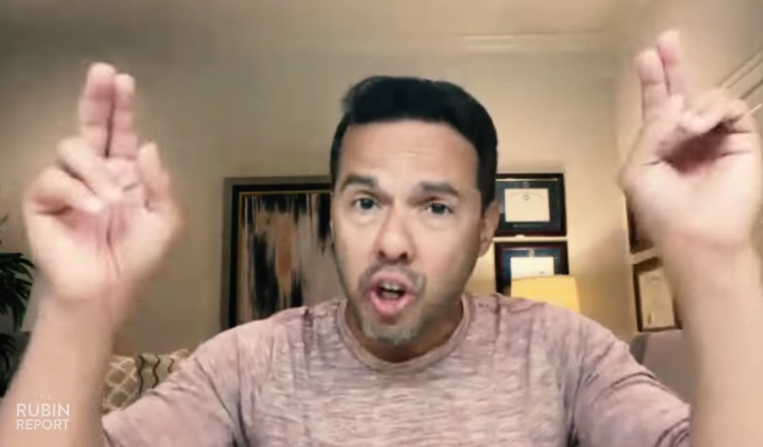 The Rev. Samuel Rodriguez speaks on an episode of The Rubin Report on April 9, 2021.