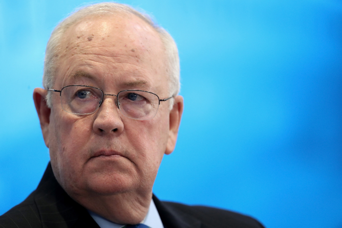 Former Independent Counsel Ken Starr answers questions during a discussion held at the American Enterprise Institute on September 18, 2018, in Washington, D.C.
