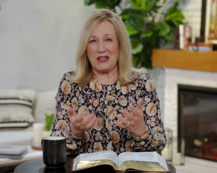Saddleback Church co-founder Kay Warren speaks at the 2021 EPA Christian Media Convention on April 29, 2021.