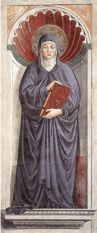 Saint Monica, also spelled Monnica, the mother of Saint Augustine of Hippo. 