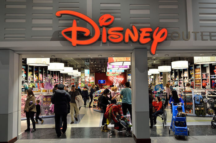 Shoppers browse the Disney Store in Vaughan, Ontario, Canada.