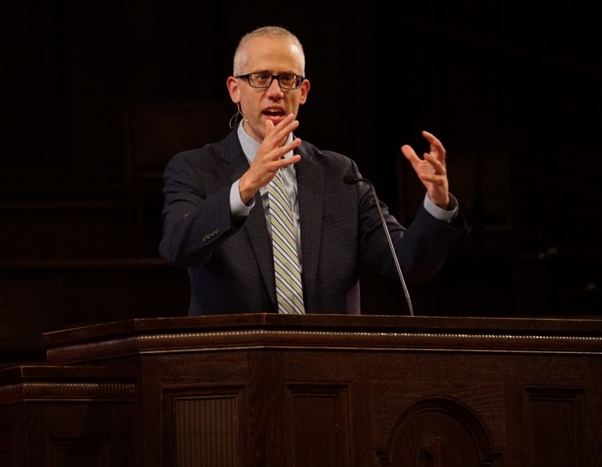 Kevin DeYoung, senior pastor of Christ Covenant Church, a Presbyterian Church in American congregation based in Matthews, North Carolina, giving an address at the Gospel Reformation Network conference, held May 5-6, 2021 at Briarwood Presbyterian Church in Birmingham, Alabama.