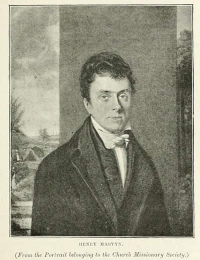 Nineteenth century British missionary Henry Martyn. 