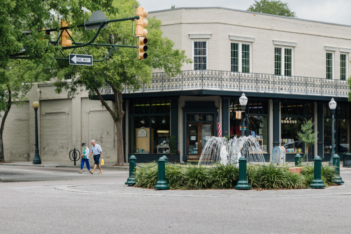 Laurens Street serves as main street in Aiken, South Carolina, a past recipient of the All-America City award. 