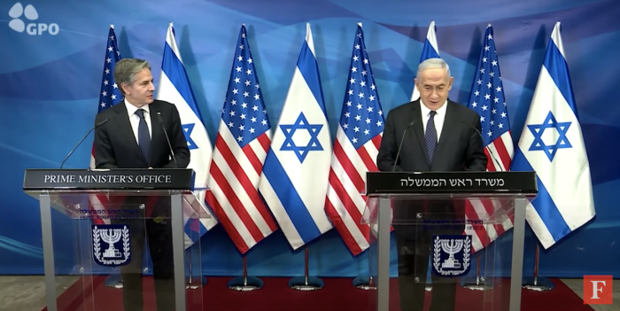 Prime Minister Benjamin Netanyahu meets Secretary of State Antony Blinken in Israel on May 25, 2021.
