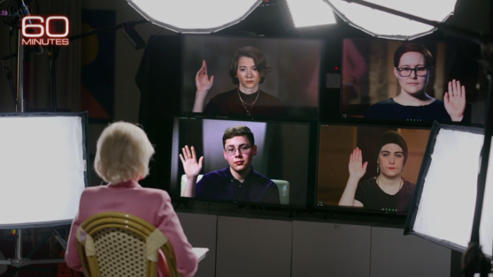 Detransitioners speak with journalist Lesley Stahl during an episode of CBS' '60 minutes.'