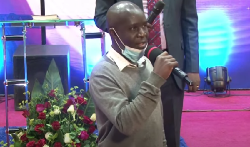 Seth Mahiga attends a service at Life Church International in Nairobi, Kenya, after resigning from his post as secretary of the group Atheists in Kenya.