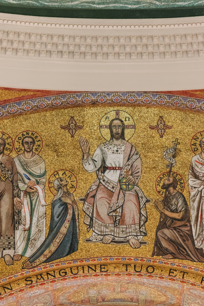 A detail of the mosaics inside the the Cathedral Basilica of St. Louis in Missouri. 
