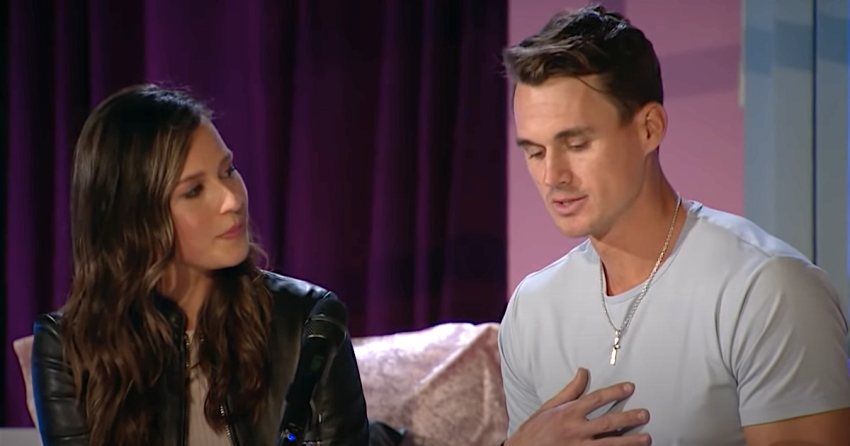 "The Bachelorette" star Katie Thurston listens to a poem read by contestant Mike Planeta in an episode that aired in June 2021. 