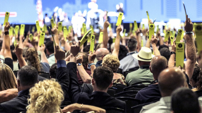 Messengers to the Southern Baptist Convention Annual Meeting June 15-16, 2021, cast ballots for several motions and elections throughout the two-day event in Nashville, Tenn.