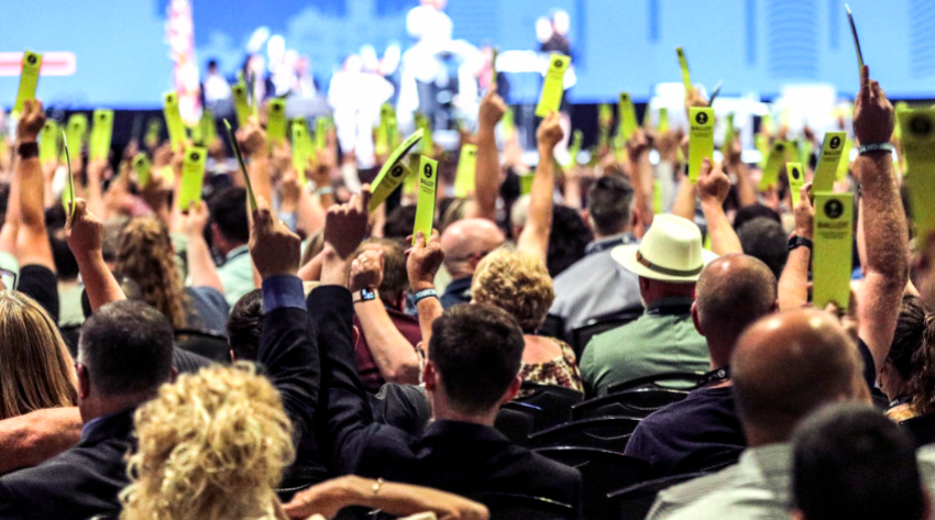 Messengers to the Southern Baptist Convention Annual Meeting June 15-16, 2021, cast ballots for several motions and elections throughout the two-day event in Nashville, Tenn.