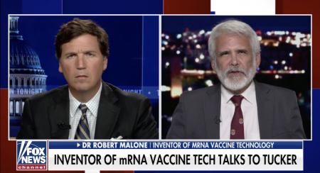 Dr. Robert Malone, who helped develop mRNA vaccine technologies, speaks out about his concerns of vaccinations for young adults and kids during a June 23, 2021 interview with Tucker Carlson.
