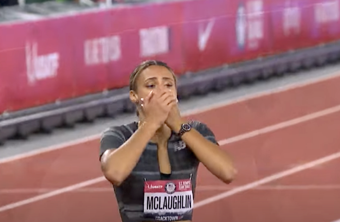 Sydney McLaughlin after running 51.90 in the women's 400mH on June 28, 2021.