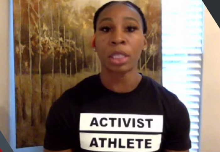 Hammer throw athlete and activist Gwen Berry, 32.