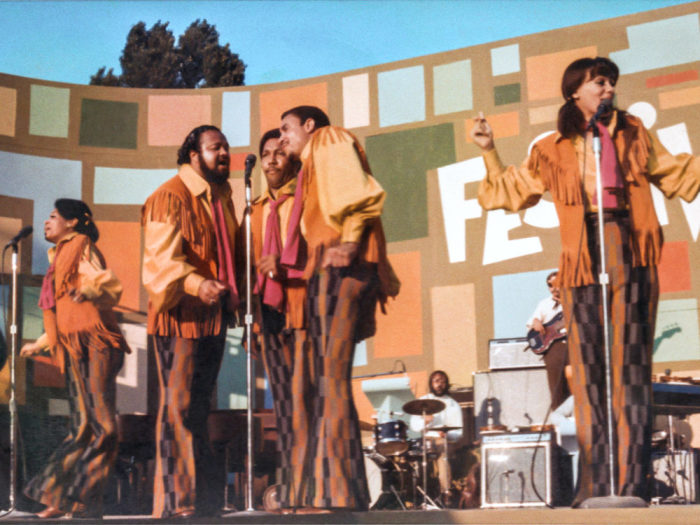The 5th Dimension performing at the Harlem Cultural Festival in 1969, featured in 'Summer of Soul.'
