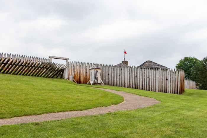 The reconstructed Fort Ligonier in Ligonier, Pennsylvania. 