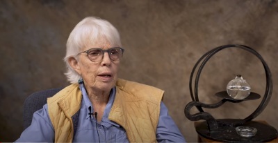 Theologian Carter Heyward, one of the 'Philadelphia Eleven,' a group of 11 who were the first women to be ordained as priests in The Episcopal Church in 1974, being interviewed in 2020. 