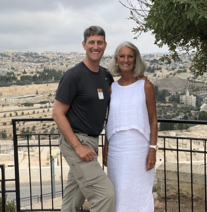 Anne Graham Lotz and Jonathan Lotz are posing for a photo in Israel.