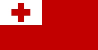 The flag of the Kingdom of Tonga. 