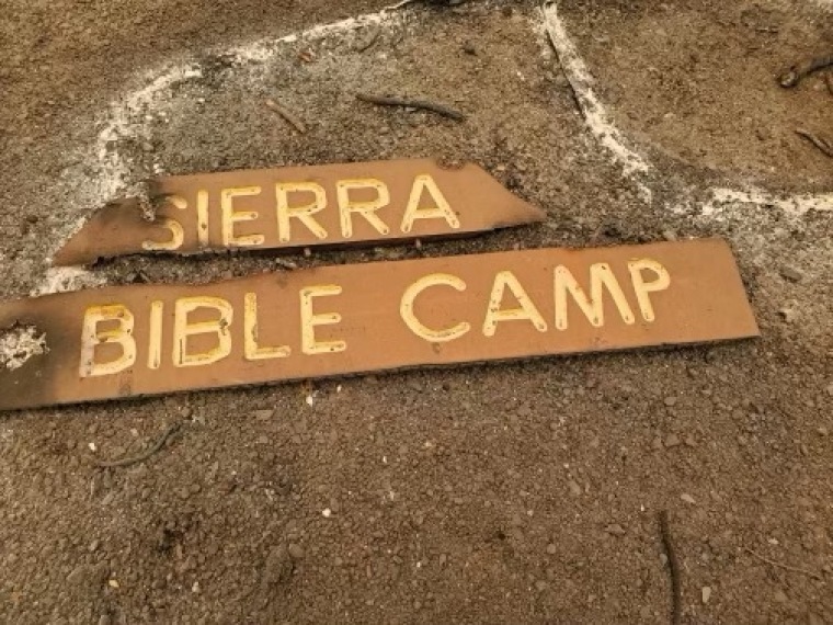 The grounds of the Sierra Bible Camp, located in Canyondam, California, after the Dixie Fire swept through the property in August 2021. 