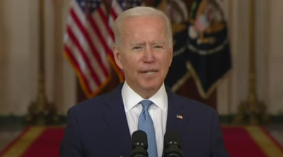 President Joe Biden gives an address following the end of the War in Afghanistan, Aug. 31, 2021.
