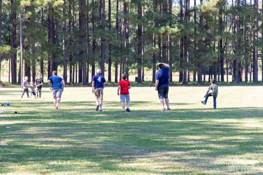Participants play football in a Royal Rangers camp in 2019 in this file photo.