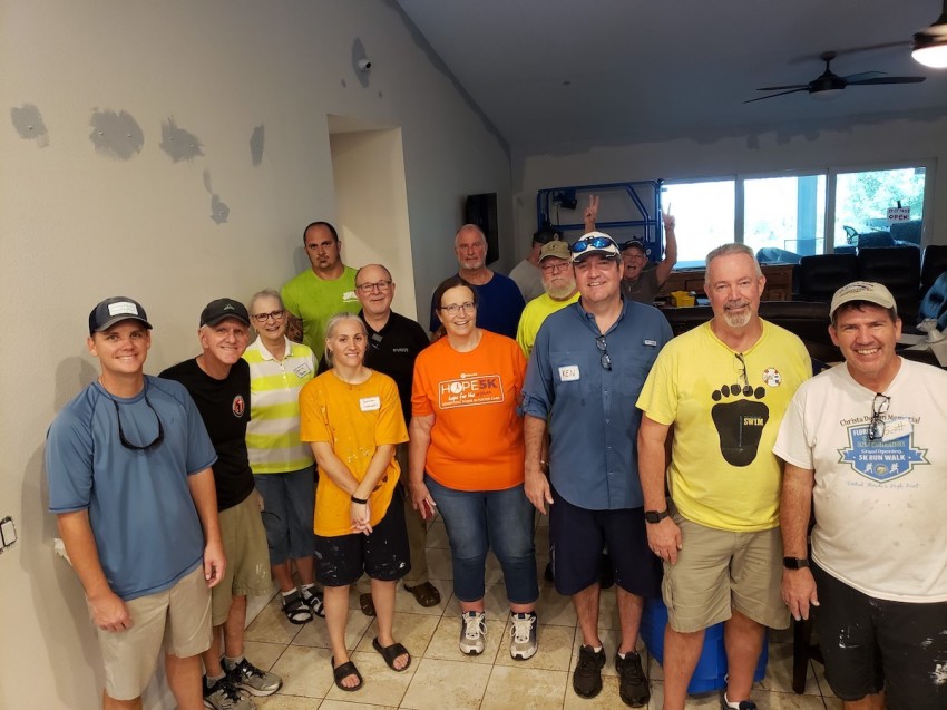 Faithful church volunteers helping out with the safe house, 2019.