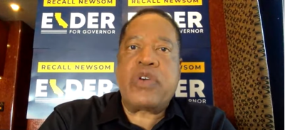 California gubernatorial candidate Larry Elder discusses his campaign during an appearance on The First, Sept. 9, 2021.