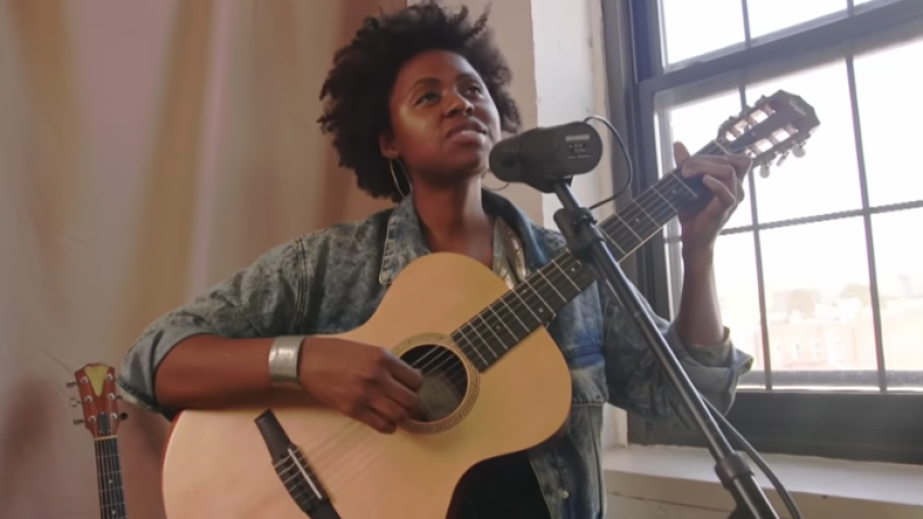 Victory Boyd sings the "Star Spangled Banner" in a video posted to YouTube on Sept. 9, 2021. 