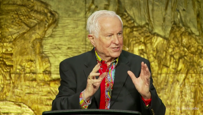 Josh McDowell speaks at Talbot Chapel at Biola University in California on January 21, 2020.