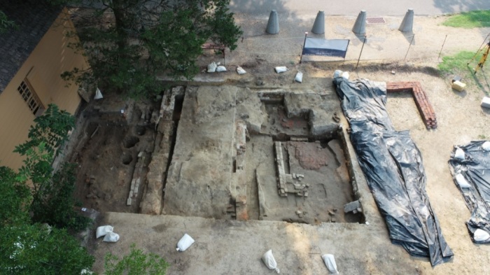 The remains of what archaeologists believe was the first permanent structure for the Historic First Baptist Church of Williamsburg, Virginia, one of the first African American congregations established in the United States. Although the church traces its origins to the early 1770s, this structure was built in the early 1800s. 