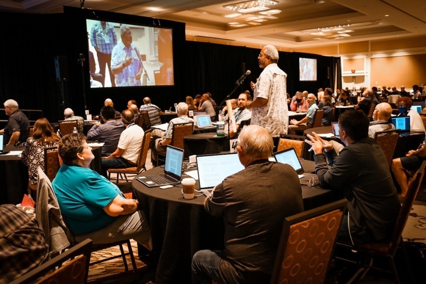 The Reformed Church in America General Synod discusses a plan to restructure the denomination in response to an ongoing debate over homosexuality and scripture interpretation in October of 2021.