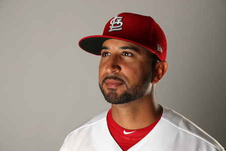 Oliver Marmol of the St. Louis Cardinals poses for a portrait at Roger Dean Stadium on February 20, 2018, in Jupiter, Florida.
