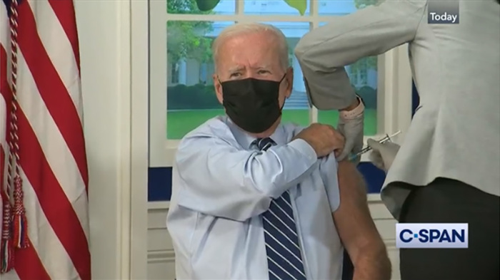 President Joe Biden received his booster shot of Pfizer’s COVID-19 vaccine in Washington, D.C., on Sept. 27, 2021. 