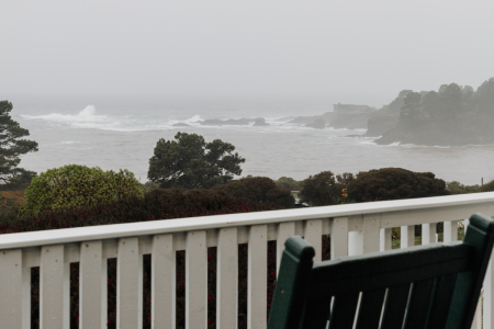 The view from a room at Little River Inn, near Mendocino, California.