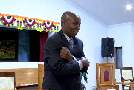 Pastor Ezekiel Ndikumana recalls how he saved his church from a gunman.
