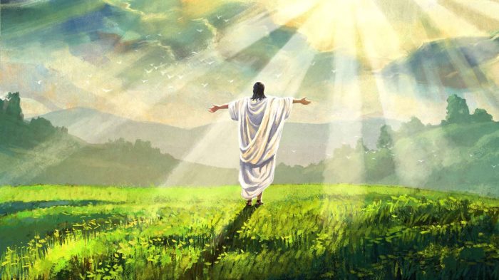 Jesus is depicted in a graphic illustration from The Video Bible.