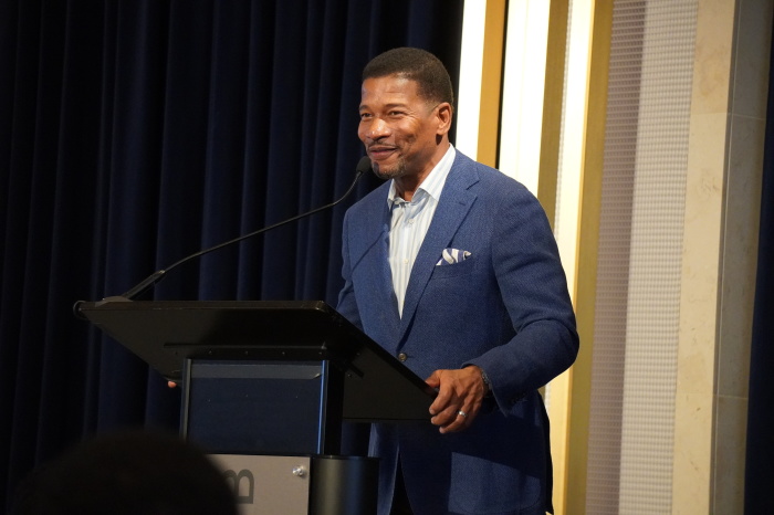 Rev. Lee Jenkins, the founder and lead pastor of Eagles Nest Church in Georgia, spoke at the 'DC Talks' racial discussion event at the Museum of the Bible in Washington, D.C. on Nov. 17 2021. 