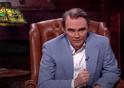 Comedian Norm MacDonald impersonating Bob Dole on a 1996 episode of 'Saturday Night Live.' 