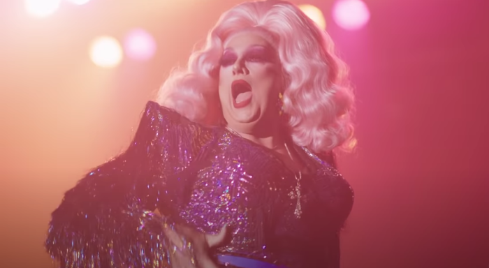 The Rev. Craig Duke performs in drag on the HBO series 'We're Here,' which aired Nov. 8, 2021. 