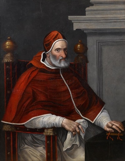 Pope Pius IV (1499-1565), the head of the Roman Catholic Church who championed the Counter-Reformation and reconvened the Council of Trent. 