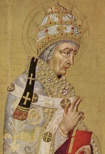 A 15th-century painting of Saint Fabian (200-250)