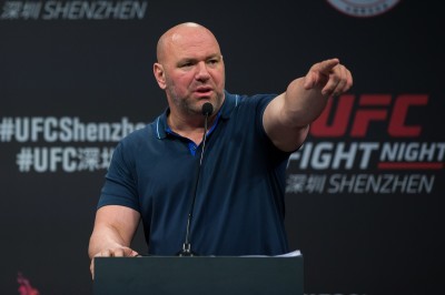 Dana White, UFC President gives a speech during 2019 UFC Performance Institute Panel and UFC Fight Night Shenzhen Press Conference at UFC Performance Institute Shanghai on June 20, 2019 in Shanghai, China.