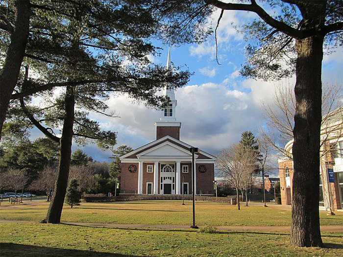 A.J. Gordon Memorial Chapel, Gordon College, Wenham, Massachusetts, on Jan. 13, 2012. 