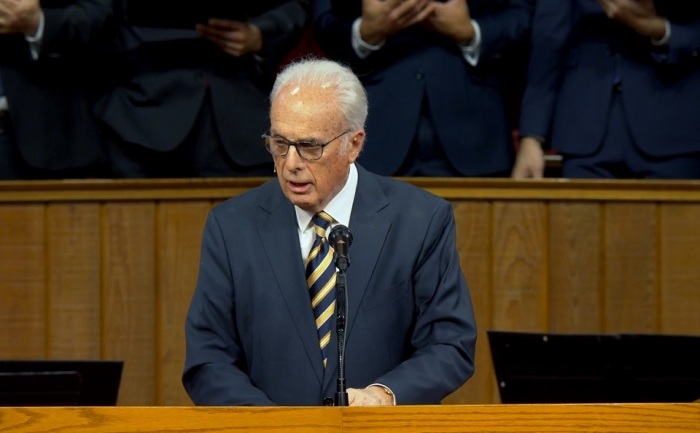 John MacArthur, author and pastor of Grace Community Church of Sun Valley, California, speaks at the Shepherds' Conference on Wednesday, March 9, 2022. 